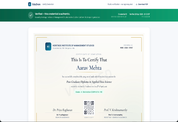 EduDron branded certificate designer